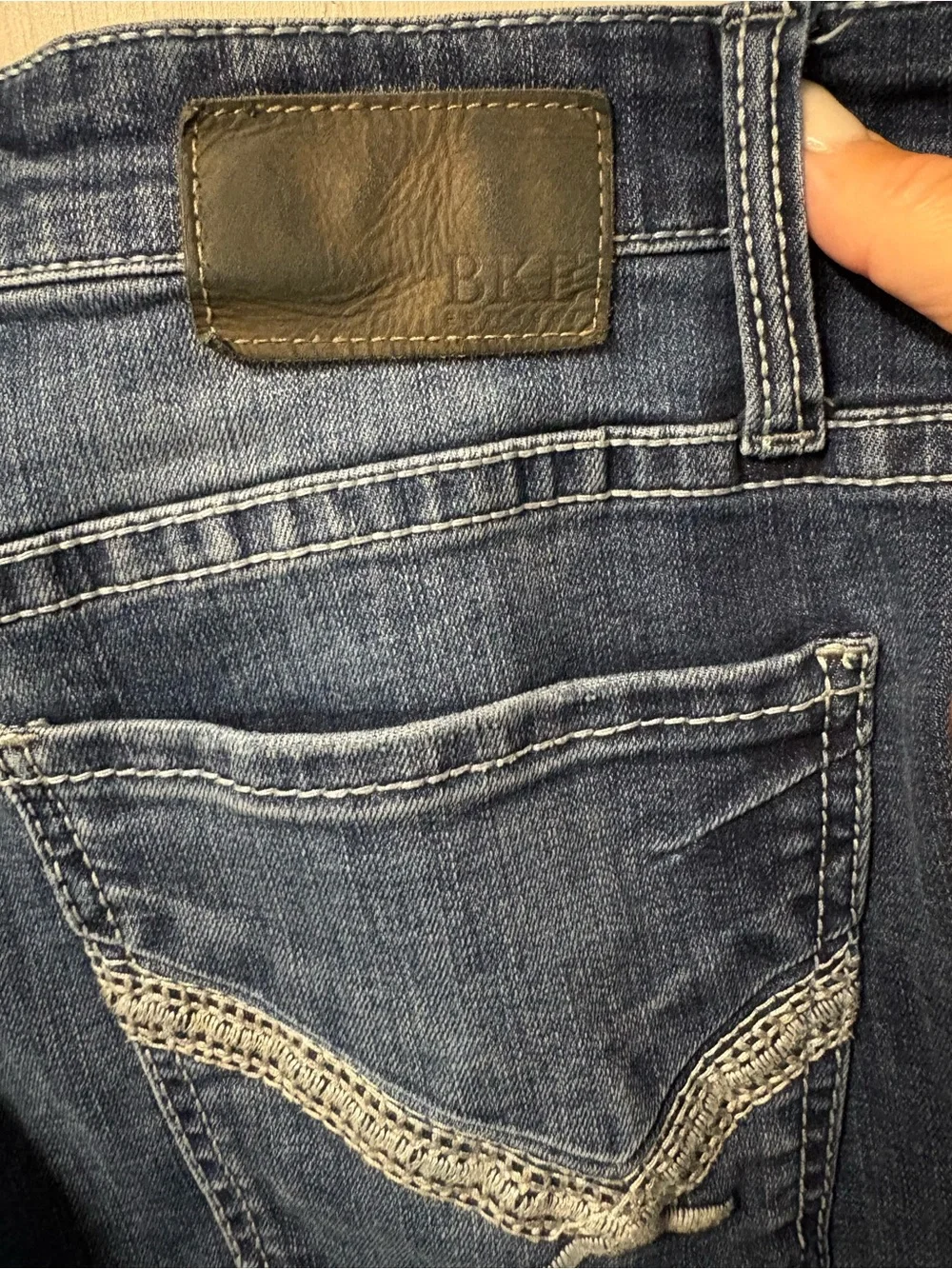 BKE Mens Mid-Blue Straight-Leg Jeans - size 34x34